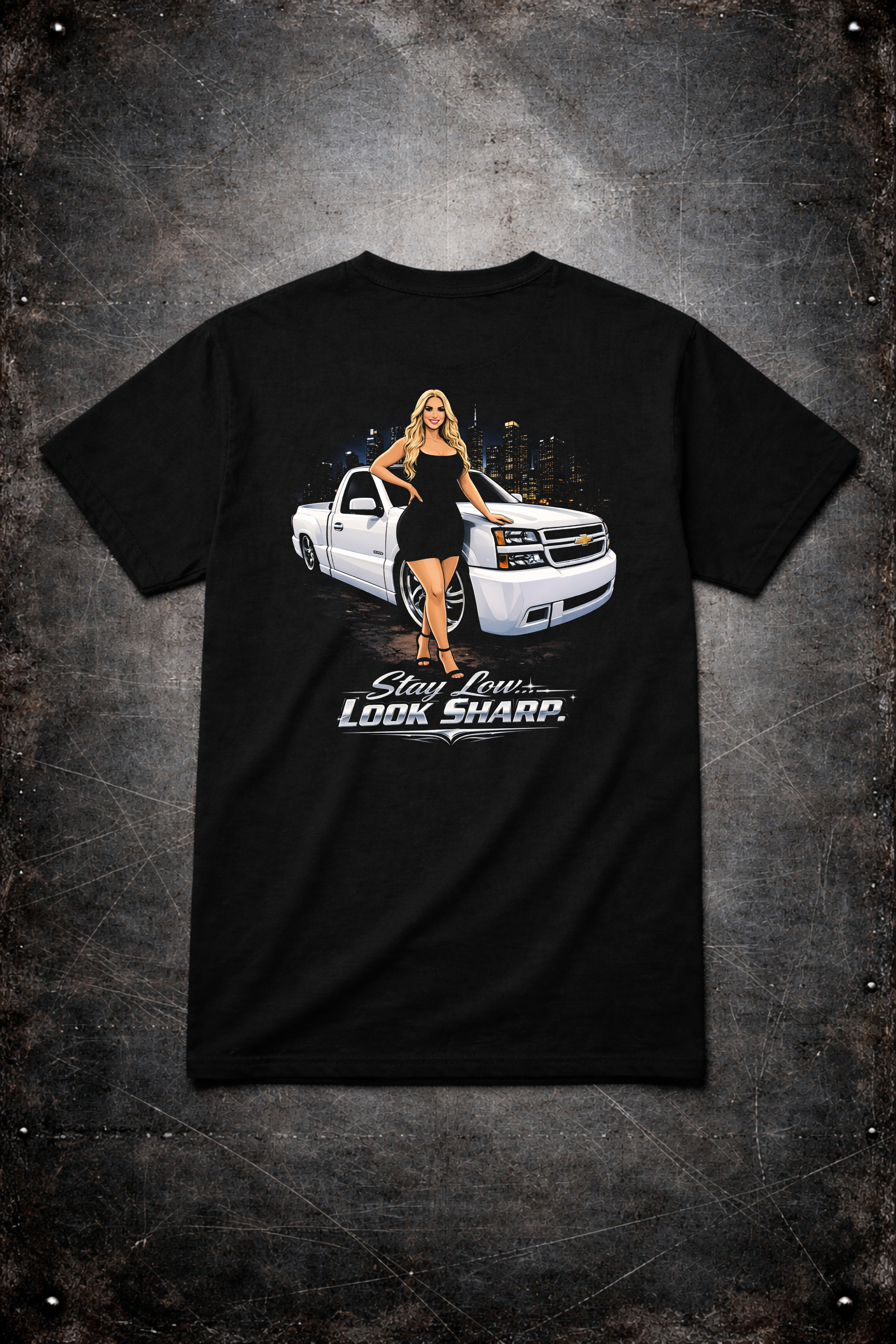 STAY LOW LOOK SHARP TEE