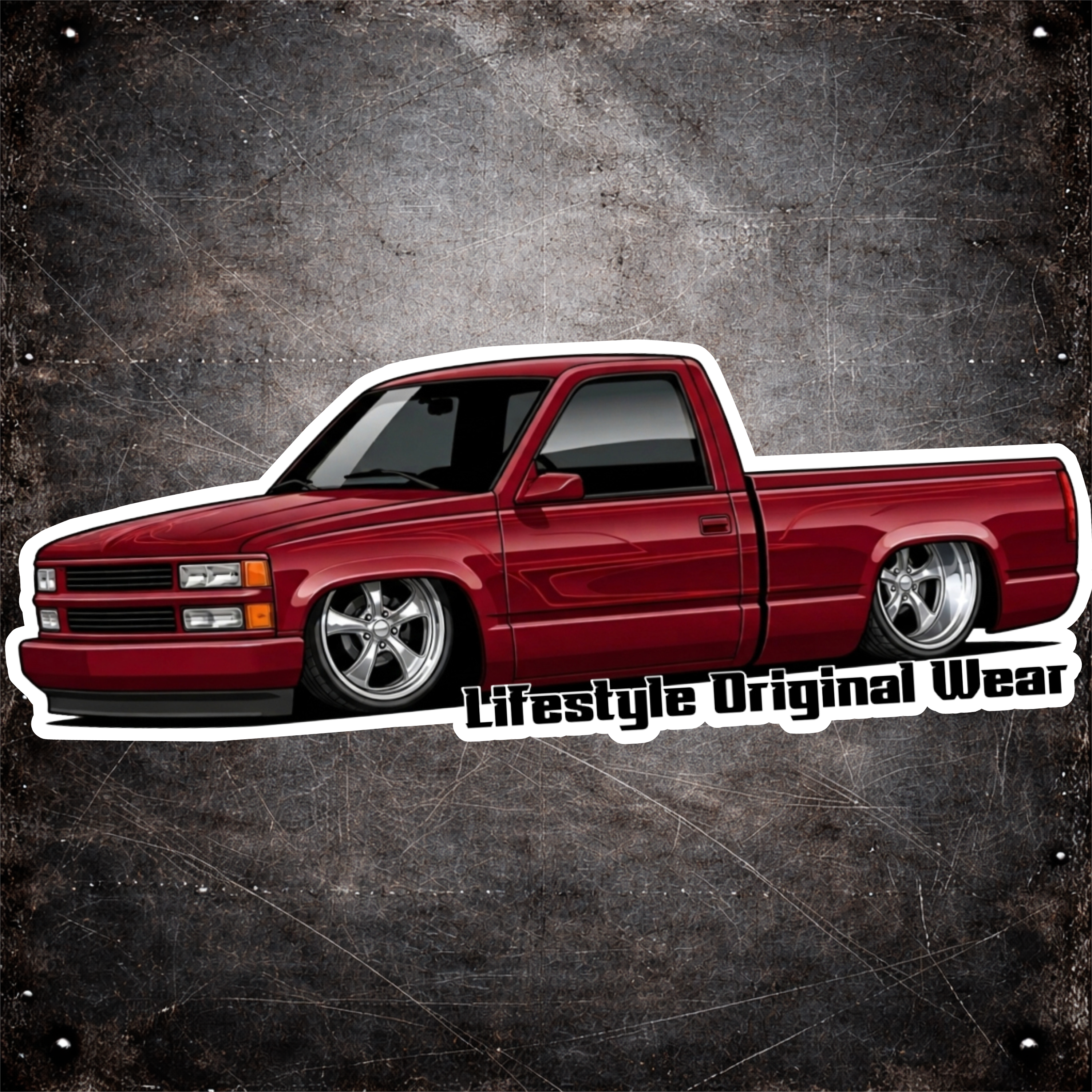 BURGUNDY OBS SUPER UV STICKER 4" WIDE