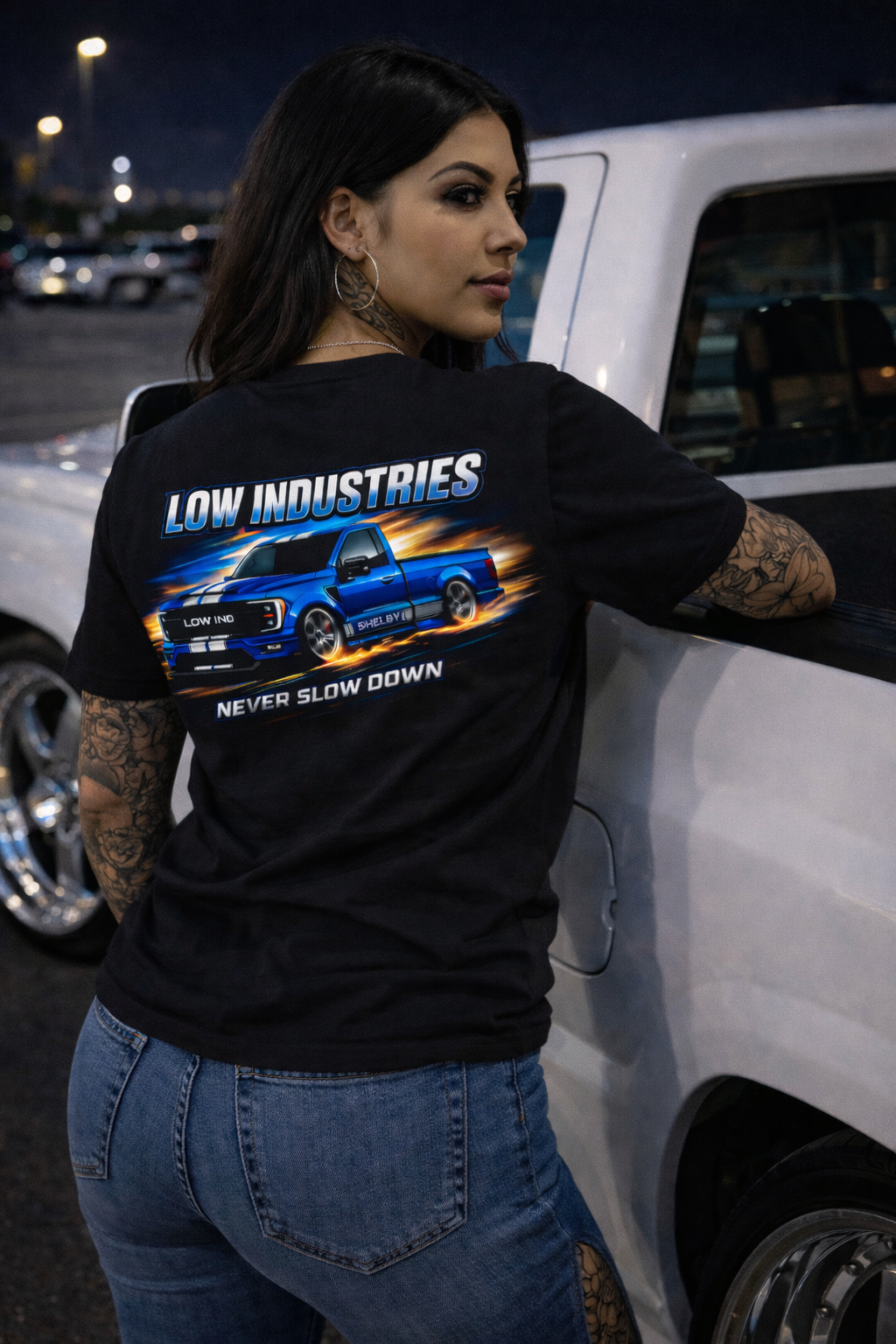 NEVER SLOW DOWN SHELBY TEE