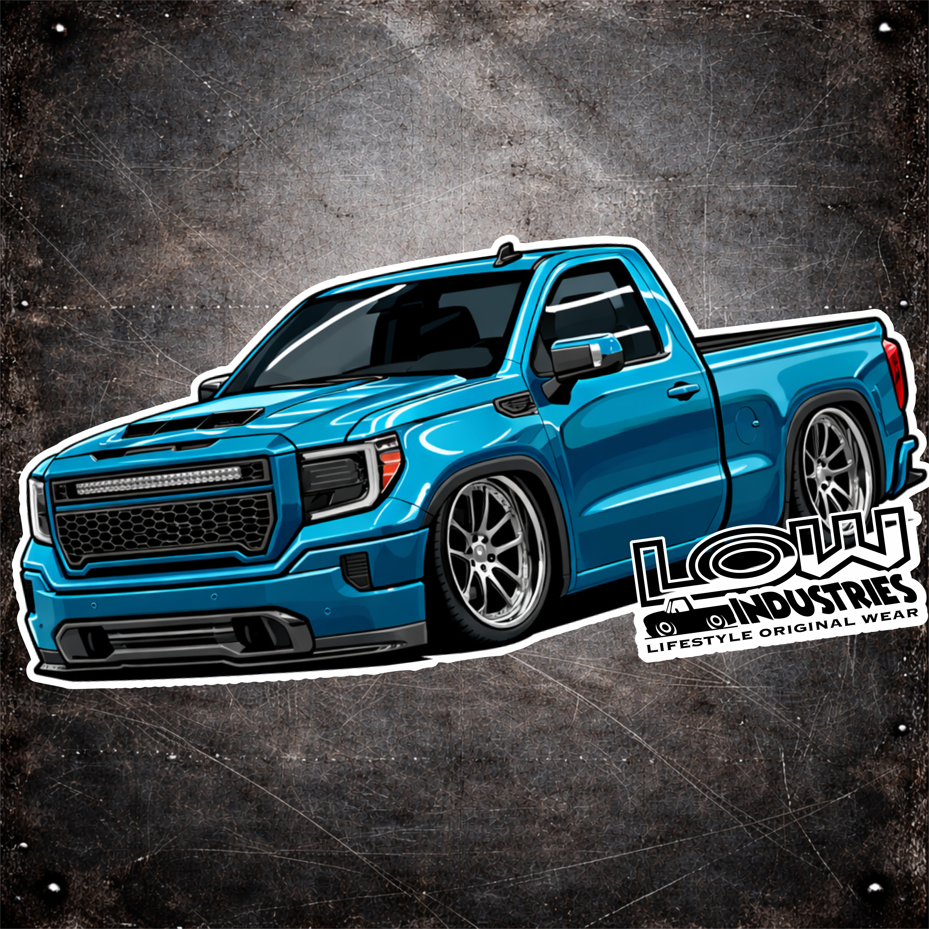 TEAL SIERRA SUPER UV STICKER 4" WIDE